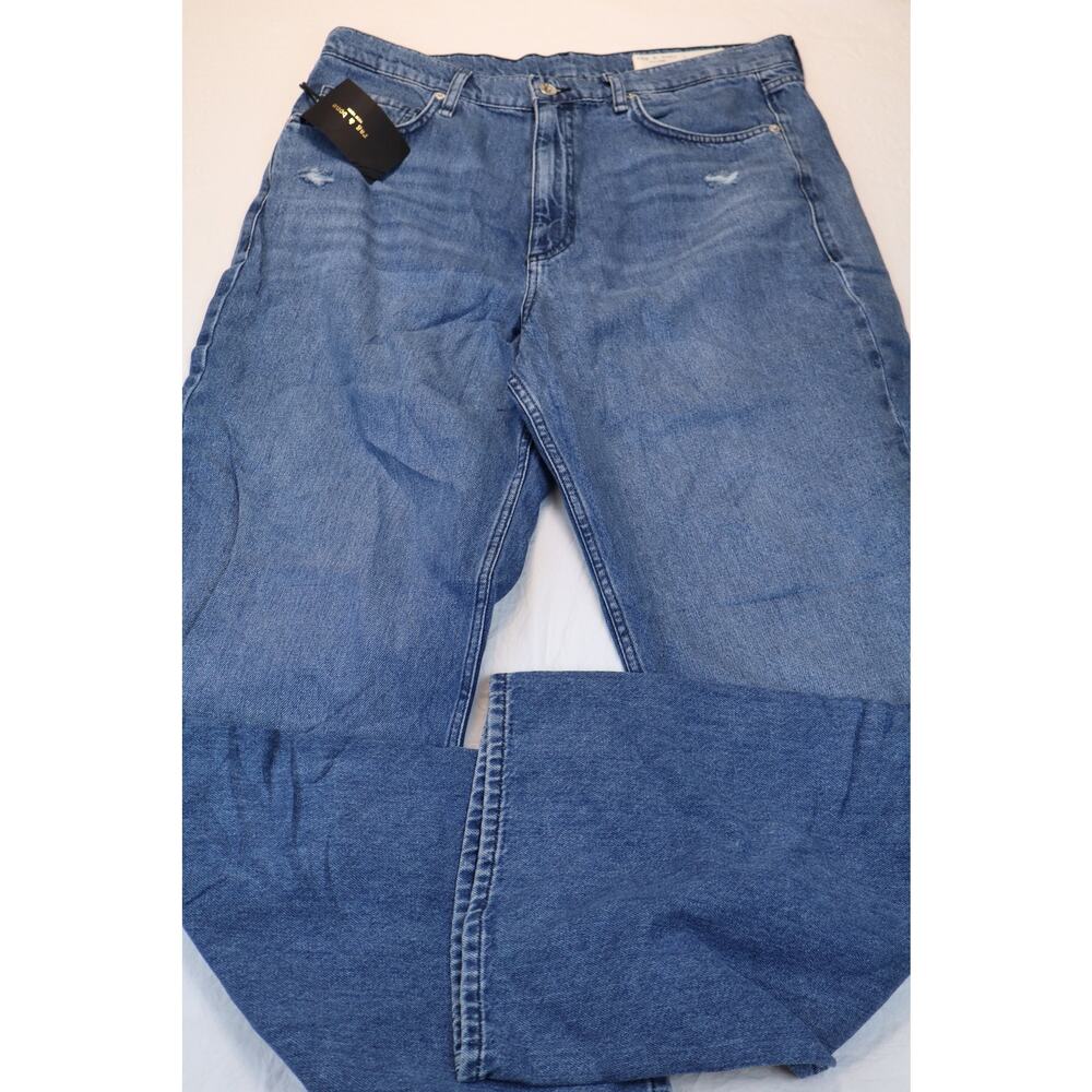 NEW Rag & Bone Shannon Relaxed Straight Jeans Women's Blue Distressed Size 32 - Picture 2 of 7